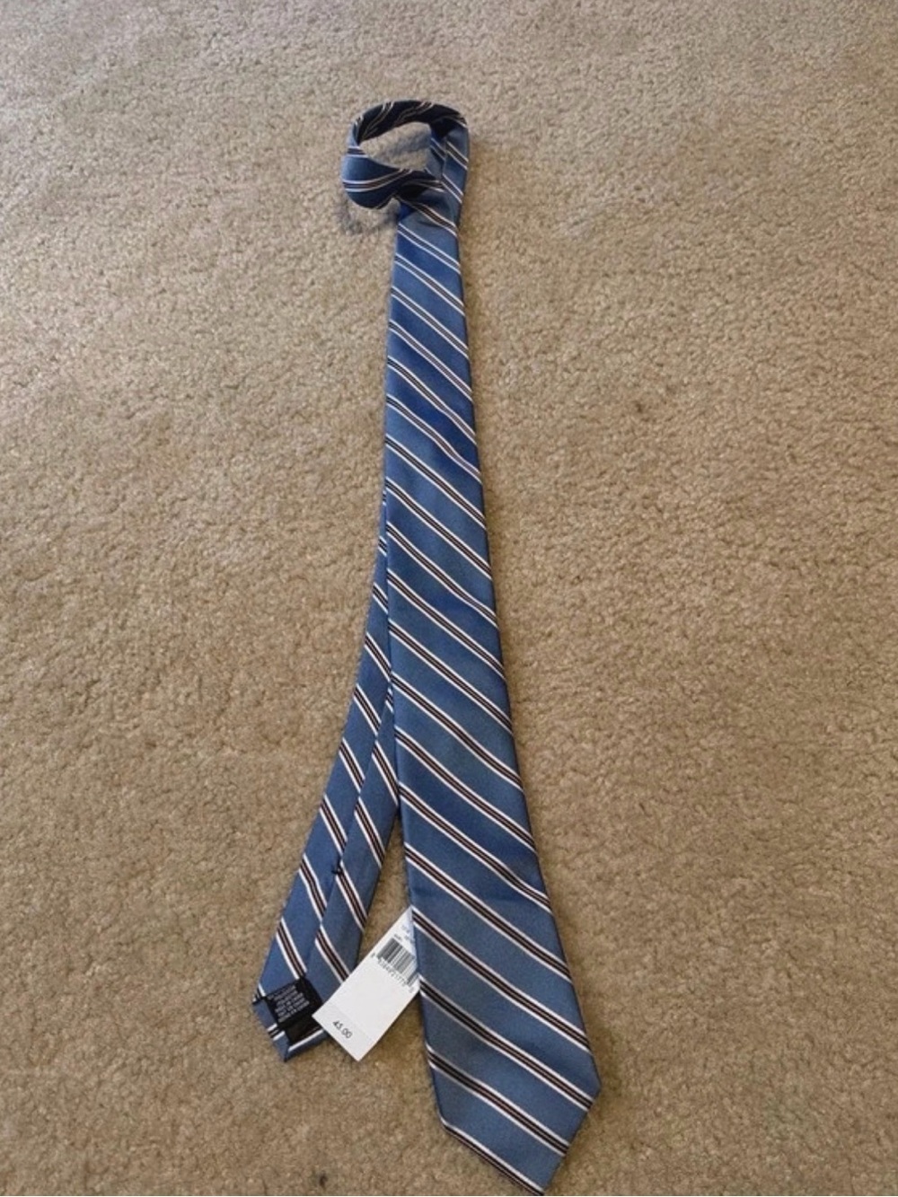 Van Heusen Blue Striped Silk Tie